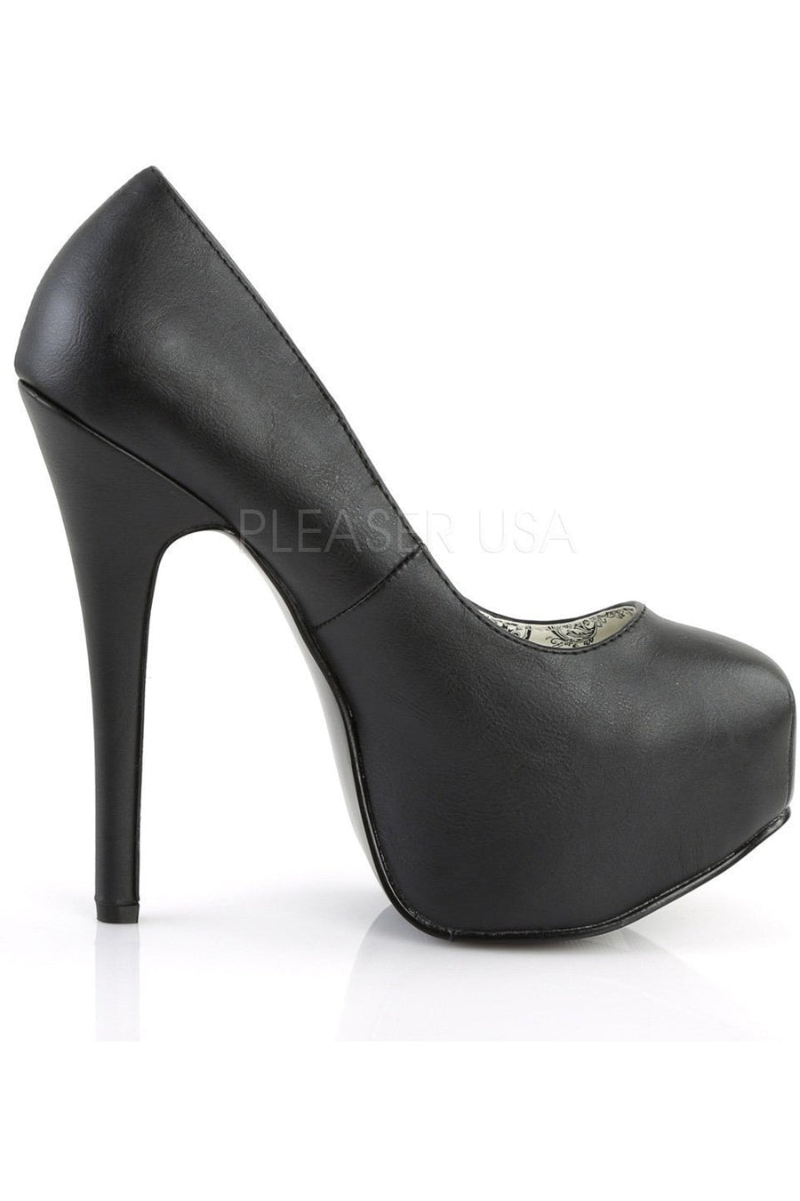 Bordello TEEZE-06 Pump in Black Faux Leather