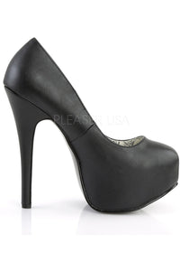 Bordello TEEZE-06 Pump in Black Faux Leather