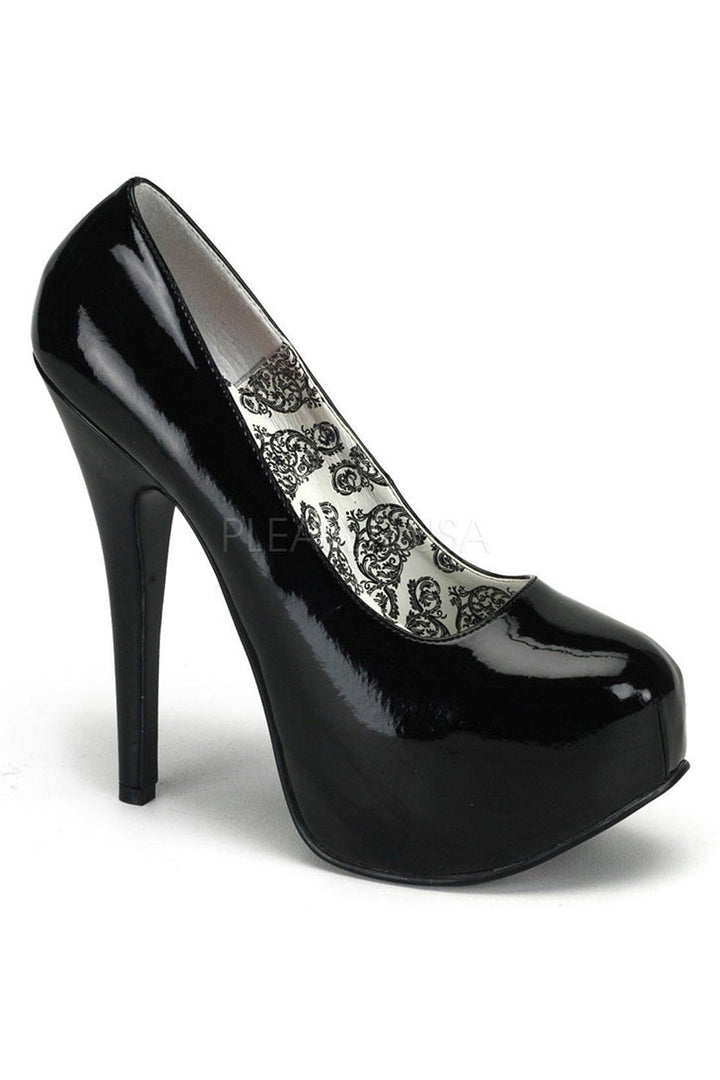 TEEZE-06 Pump | Black Patent-Bordello-Black-Pumps-SEXYSHOES.COM