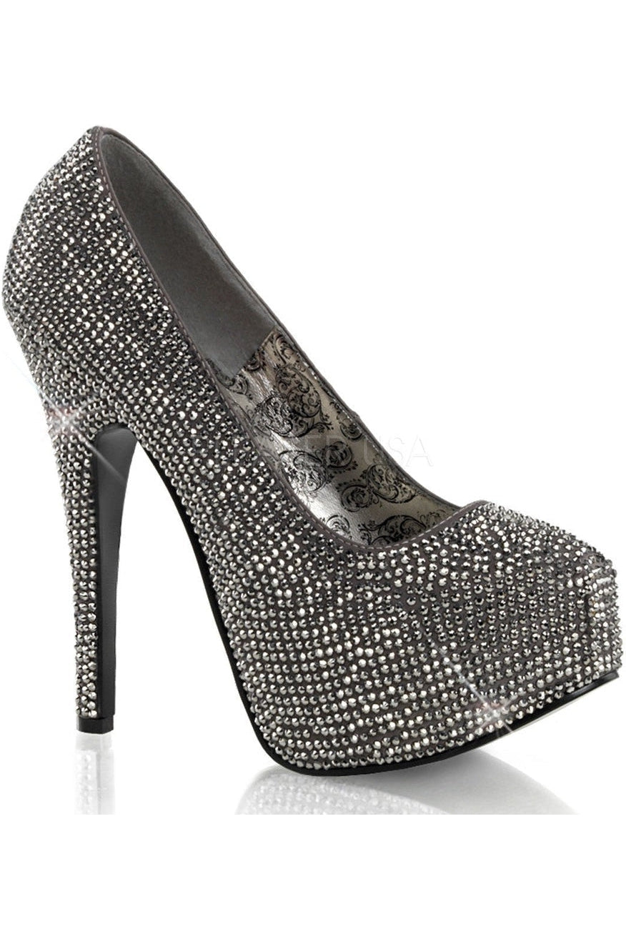 Bordello TEEZE-06R Pump in Grey Satin from SexyShoes.com