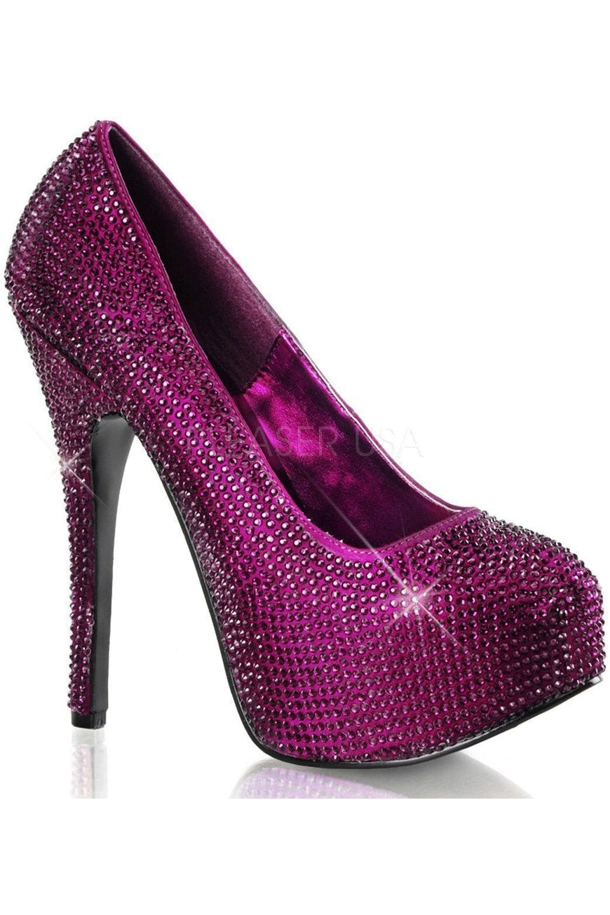 TEEZE-06R Pump | Purple Genuine Satin-Bordello-Purple-Pumps-SEXYSHOES.COM