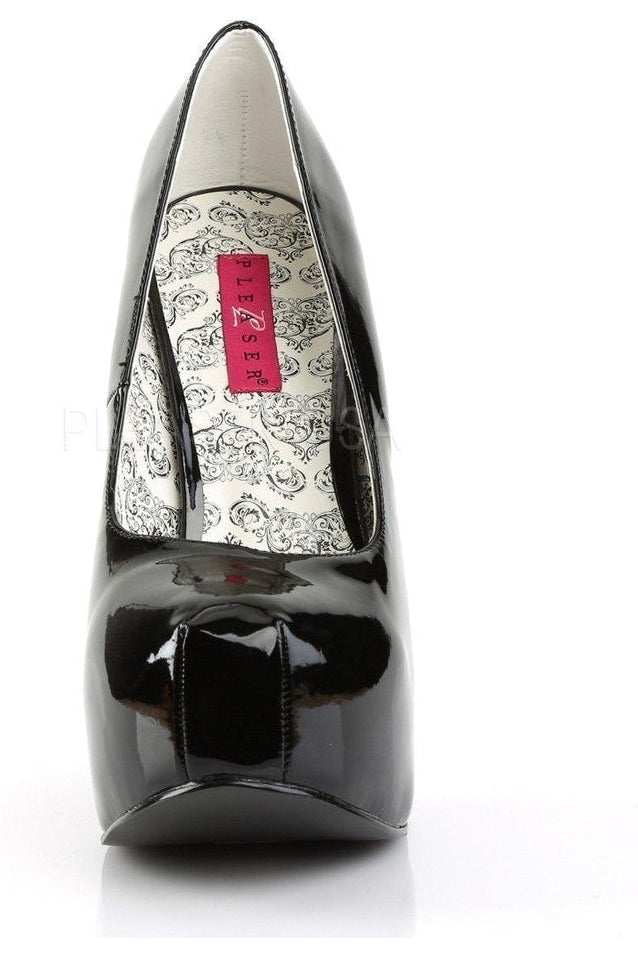 Pleaser Pink Label TEEZE-06W Pump in Black Patent