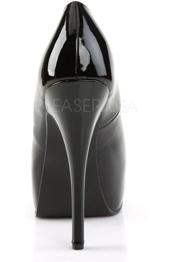 TEEZE-06W Pump | Black Patent-Pleaser Pink Label-Pumps-SEXYSHOES.COM