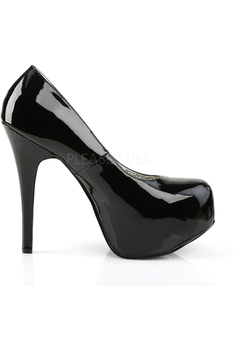 Pleaser Pink Label TEEZE-06W Pump in Black Patent