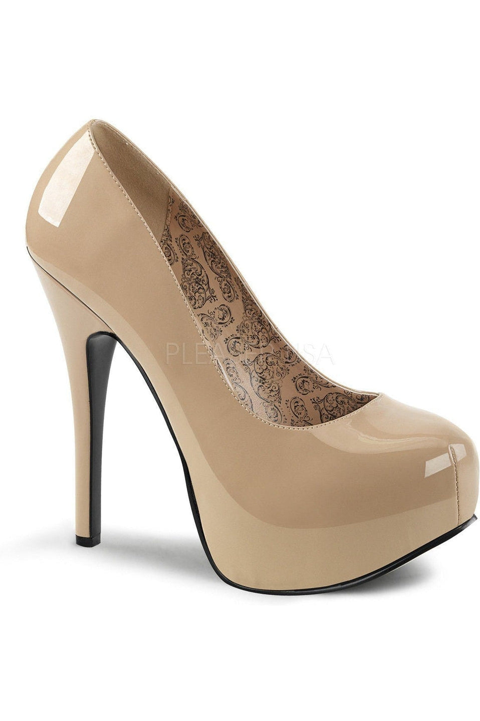 TEEZE-06W Pump | Bone Patent-Pleaser Pink Label-Bone-Pumps-SEXYSHOES.COM