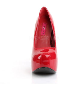 Pleaser Pink Label TEEZE-06W Pump in Red Patent