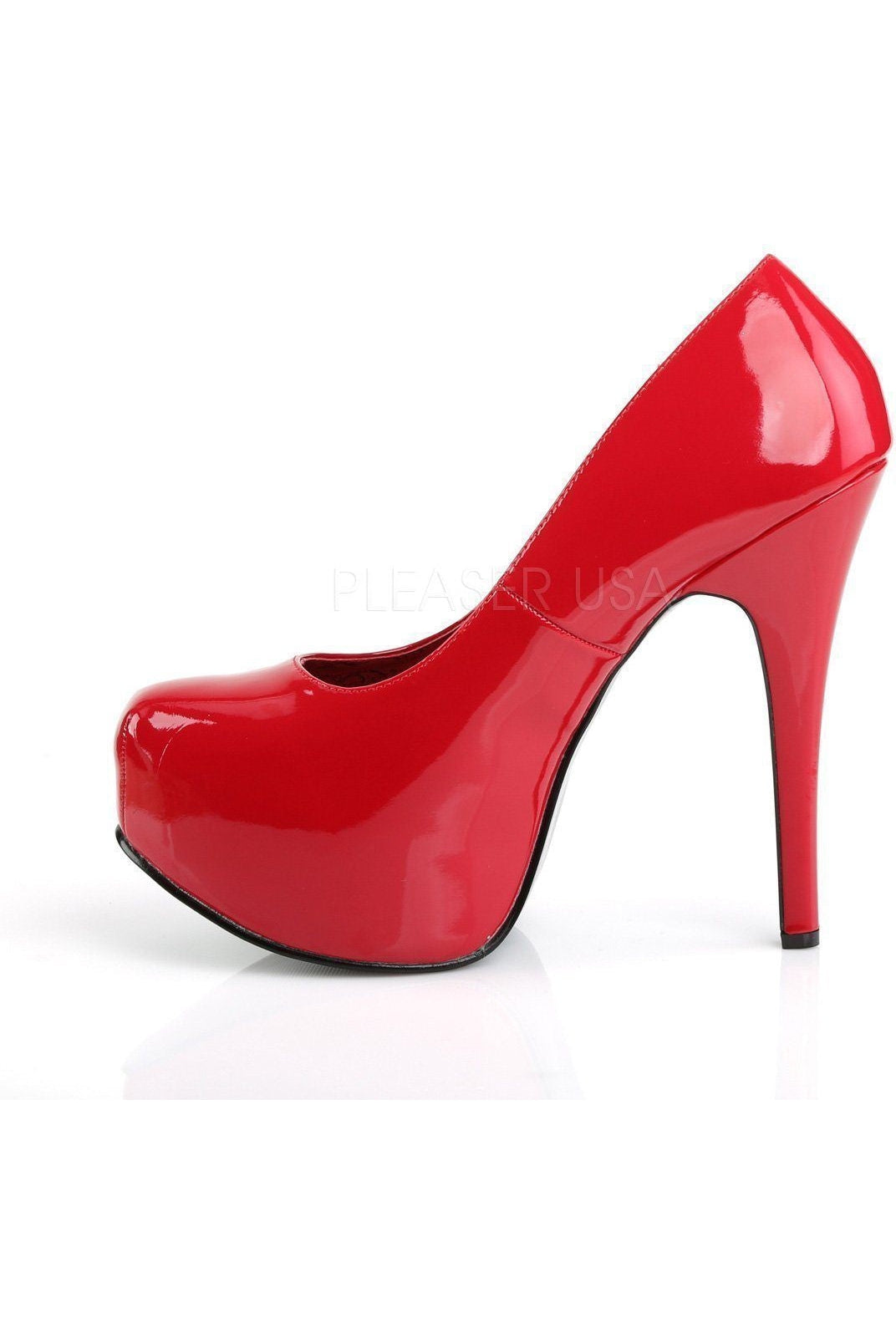 TEEZE-06W Pump | Red Patent-Pleaser Pink Label-Pumps-SEXYSHOES.COM