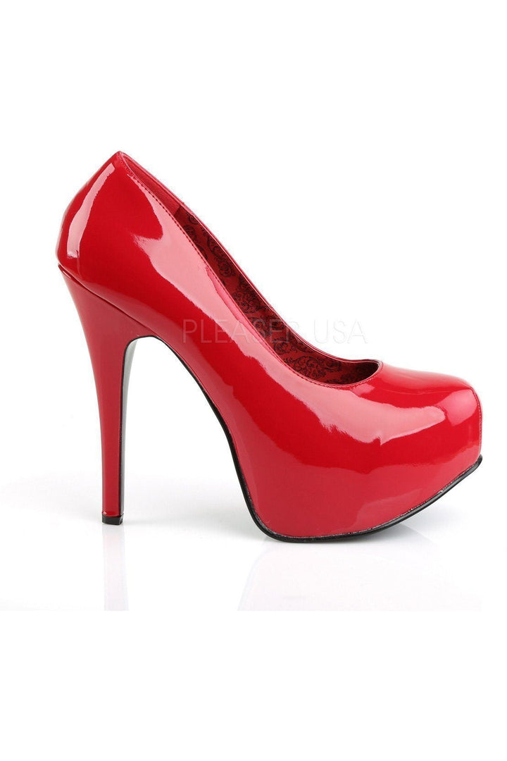 TEEZE-06W Pump | Red Patent-Pleaser Pink Label-Pumps-SEXYSHOES.COM