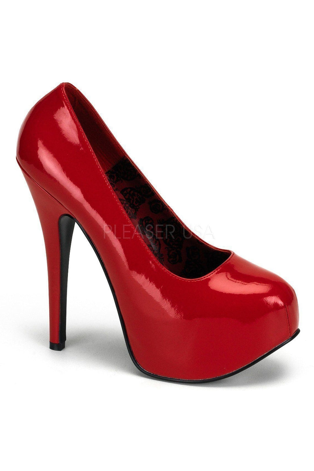 TEEZE-06W Pump | Red Patent-Pleaser Pink Label-Red-Pumps-SEXYSHOES.COM