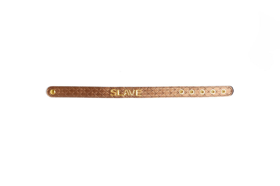 The Subjection Collar-Cuffs + Chokers-X-Play-Gold-O/S-SEXYSHOES.COM