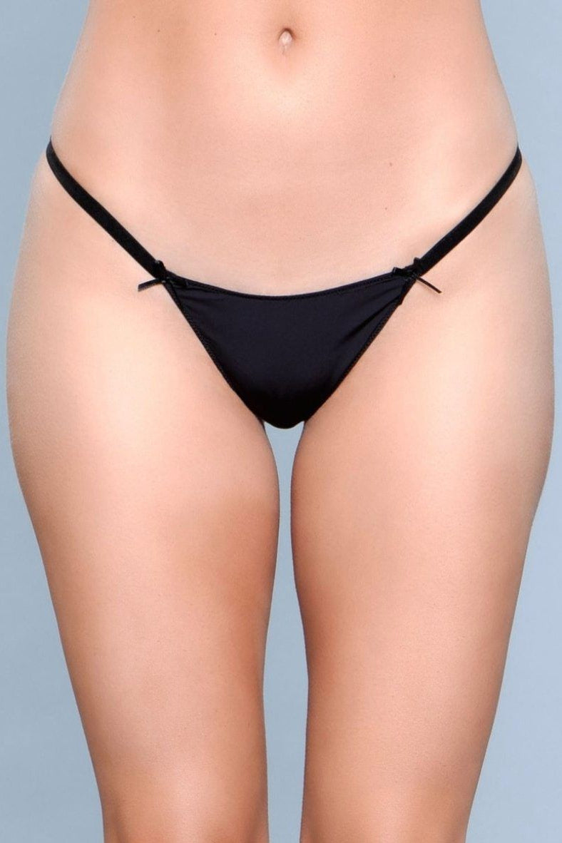 BeWicked Thong with Ribbon in Black  from SexyShoes.com
