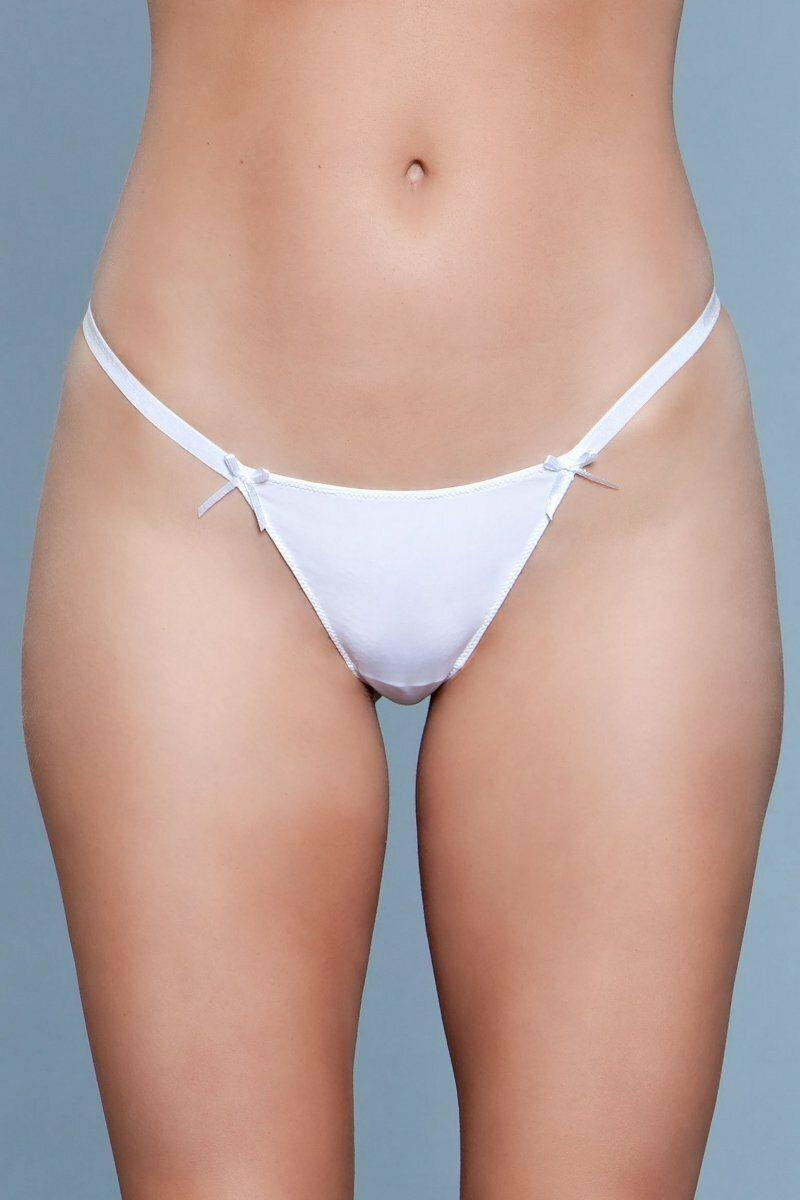 BeWicked Thong with Ribbon in White  from SexyShoes.com
