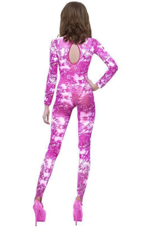 Tie Dye Pink Bodysuit | Pink-Fever-Pink-Bodystockings-SEXYSHOES.COM