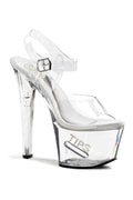 TIPJAR-708-5 Platform Sandal  | Clear Vinyl