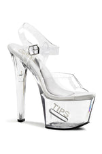 TIPJAR-708-5 Platform Sandal  | Clear Vinyl