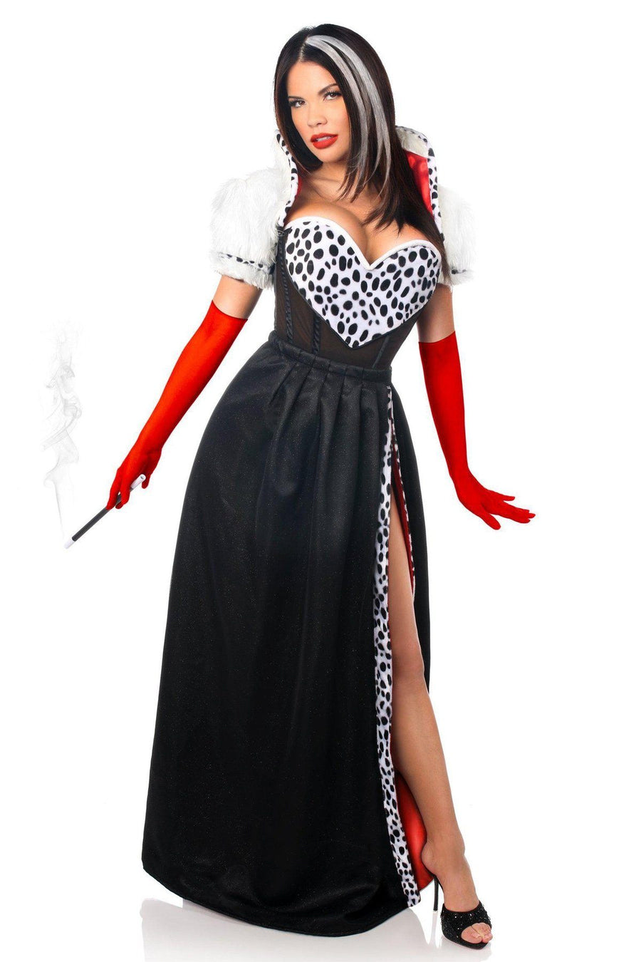 Daisy Corsets Top Drawer 4 PC Devious Dog Snatcher Costume in Black 