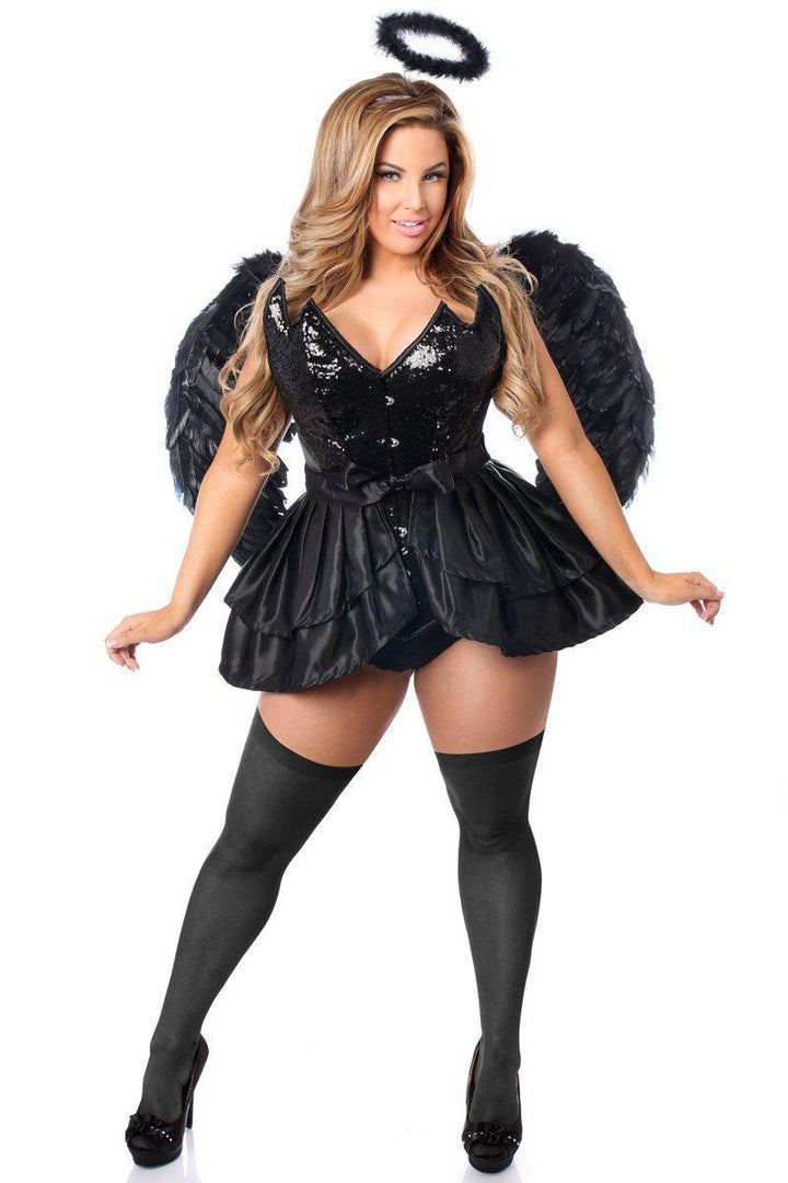 Top Drawer 4 PC Fallen Angel Corset Costume-Daisy Corsets-SEXYSHOES.COM