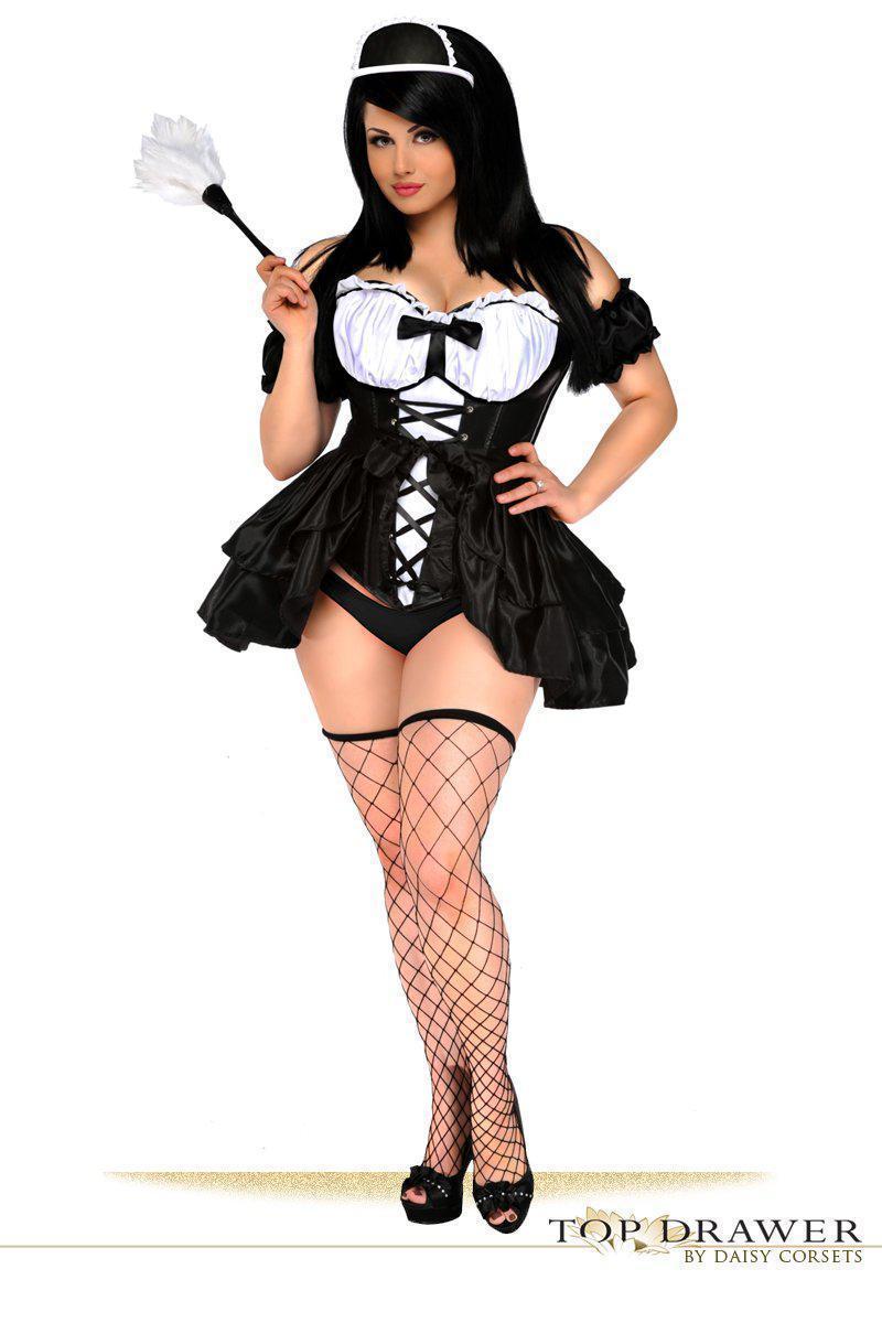 Top Drawer 4 PC French Maid Costume-Daisy Corsets-SEXYSHOES.COM