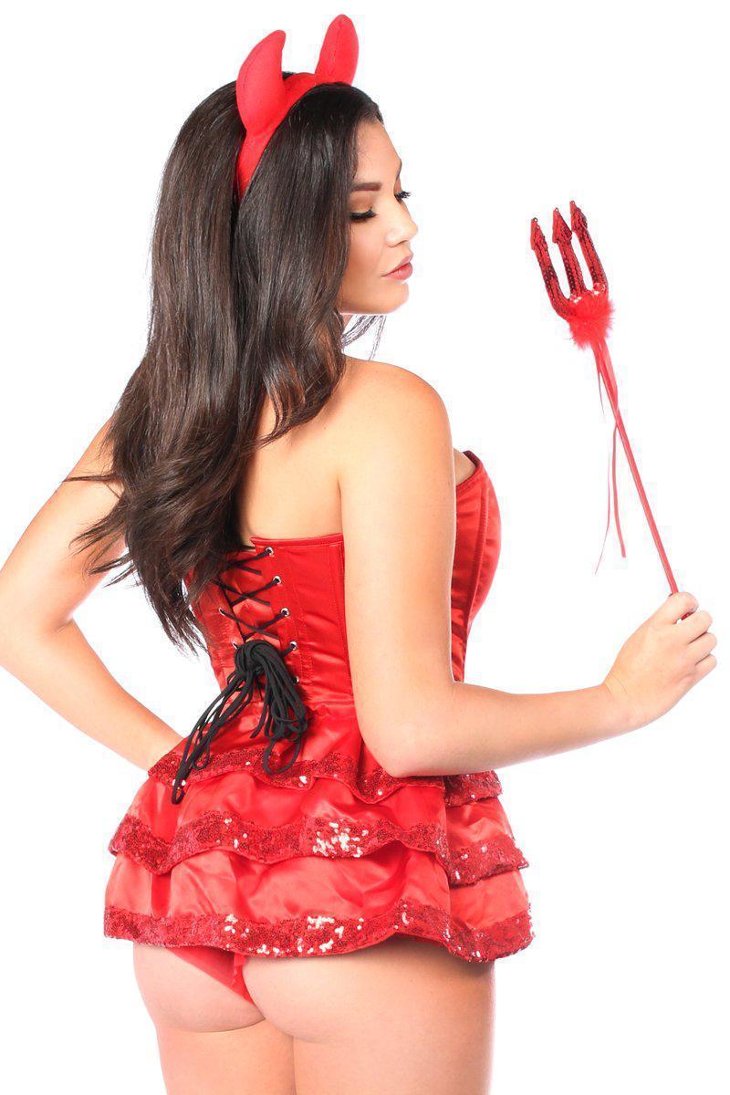 Top Drawer 5 PC Red Hot Devil Costume-Daisy Corsets-SEXYSHOES.COM