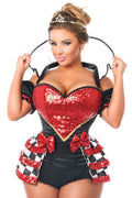 Top Drawer 6 PC Royal Red Queen Corset Costume
