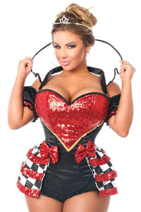 Daisy Corsets Top Drawer 6 PC Royal Red Queen Corset Costume in Red  from SexyShoes.com