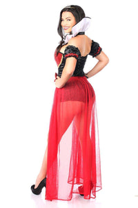 Daisy Corsets Top Drawer 6 PC Sexy Fairytale Red Queen Costume in Red 