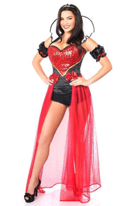 Daisy Corsets Top Drawer 6 PC Sexy Fairytale Red Queen Costume in Red  from SexyShoes.com