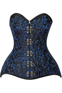 Daisy Corsets Top Drawer CURVY Brocade Double Steel Boned Corset in Black  from SexyShoes.com