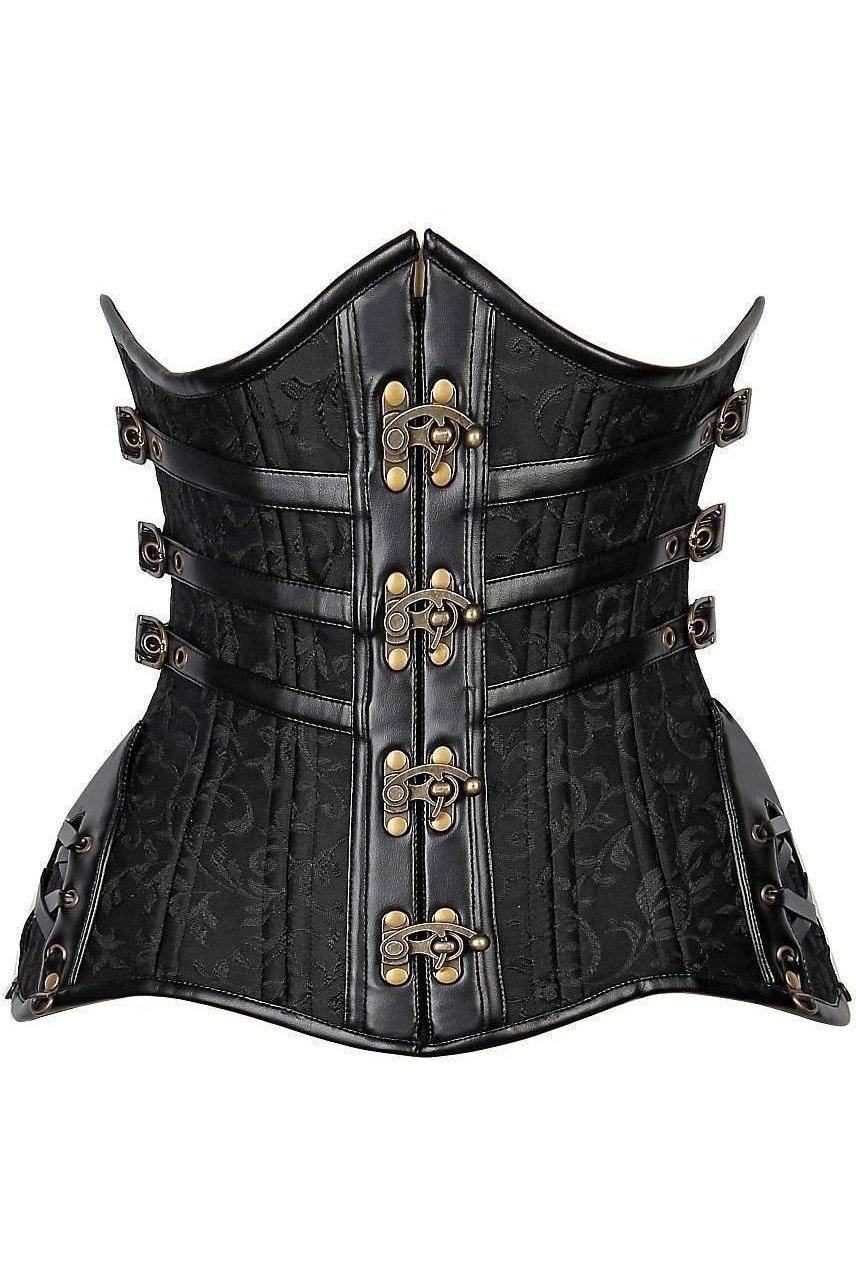 Top Drawer CURVY Steampunk Steel Double Boned Under Bust Corset-Daisy Premium-SEXYSHOES.COM