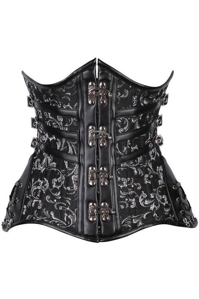 Daisy Corsets Top Drawer CURVY Steampunk Steel Double Boned Under Bust Corset in Multi  from SexyShoes.com