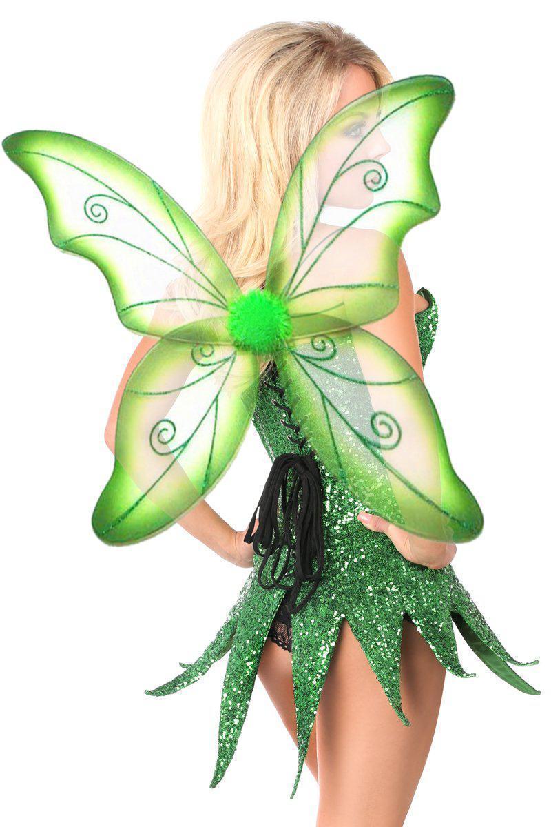Top Drawer Green Sequin Fairy Corset Dress Costume-Daisy Corsets-SEXYSHOES.COM