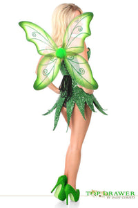 Daisy Corsets Top Drawer Green Sequin Fairy Corset Dress Costume in Green 