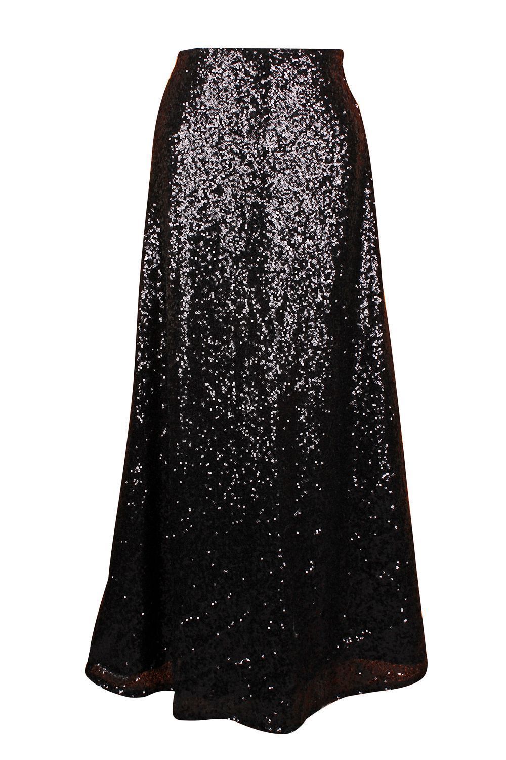 Top Drawer Long Black Sequin Skirt by Daisy-Daisy Corsets-SEXYSHOES.COM