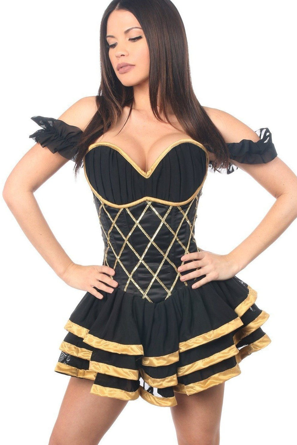 Top Drawer Plus Size Steel Boned Egyptian Corseted Dress-Daisy Corsets-SEXYSHOES.COM