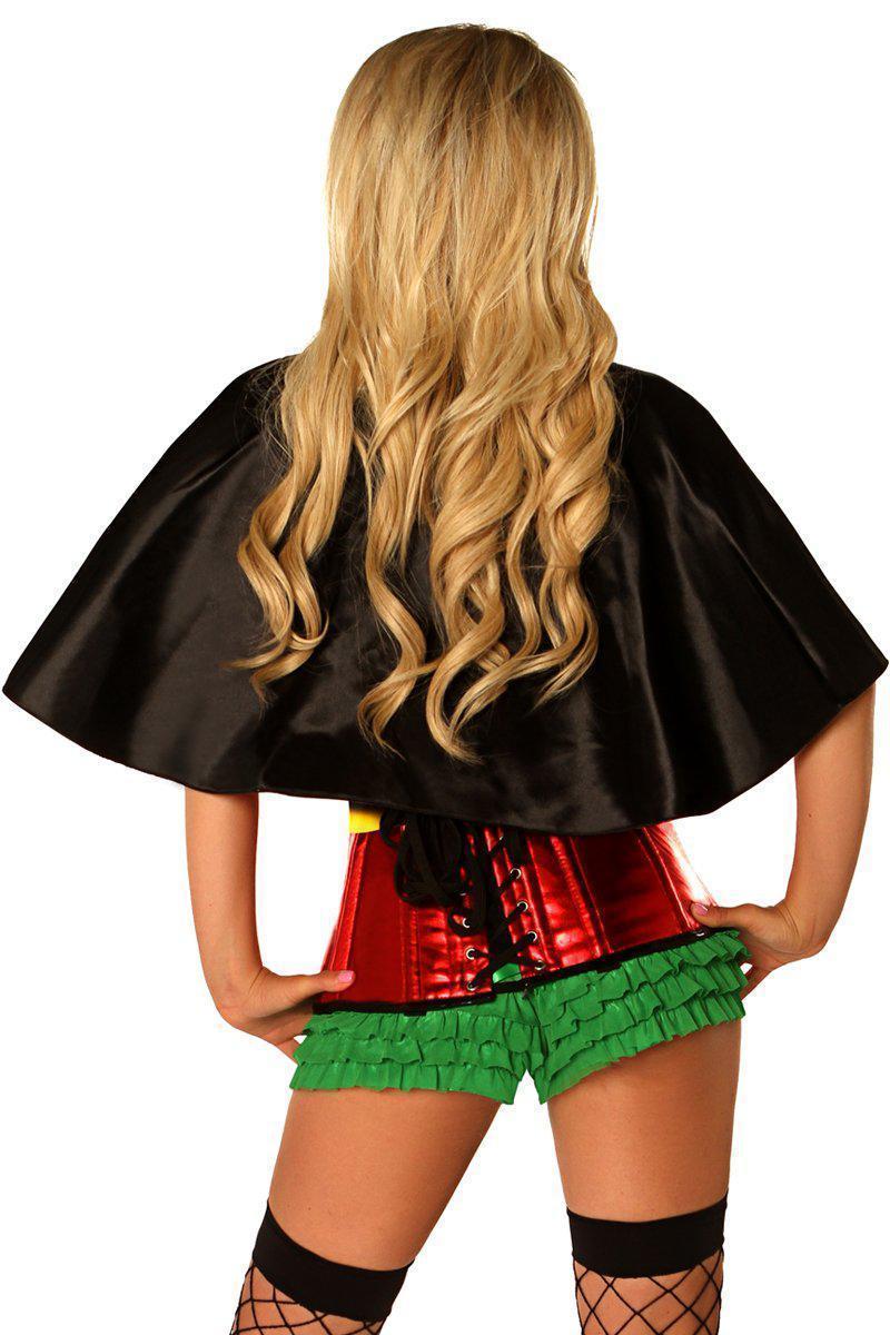 Daisy Corsets Top Drawer Plus Size Superhero Sidekick Corset Costume in Red 