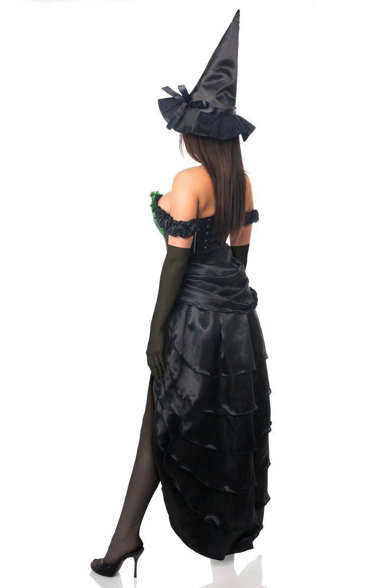 Daisy Corsets Top Drawer Premium 5 PC Spellbound Witch Costume in Green 