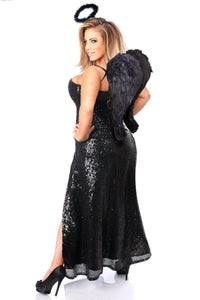 Daisy Corsets Top Drawer Premium Dark Angel Corset Costume in Black 