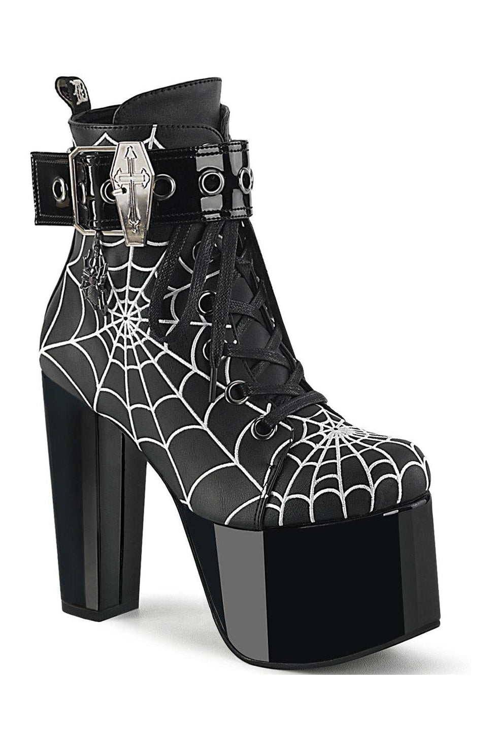 Demonia TORMENT-51 Ankle Boot in Black Faux Leather from SexyShoes.com