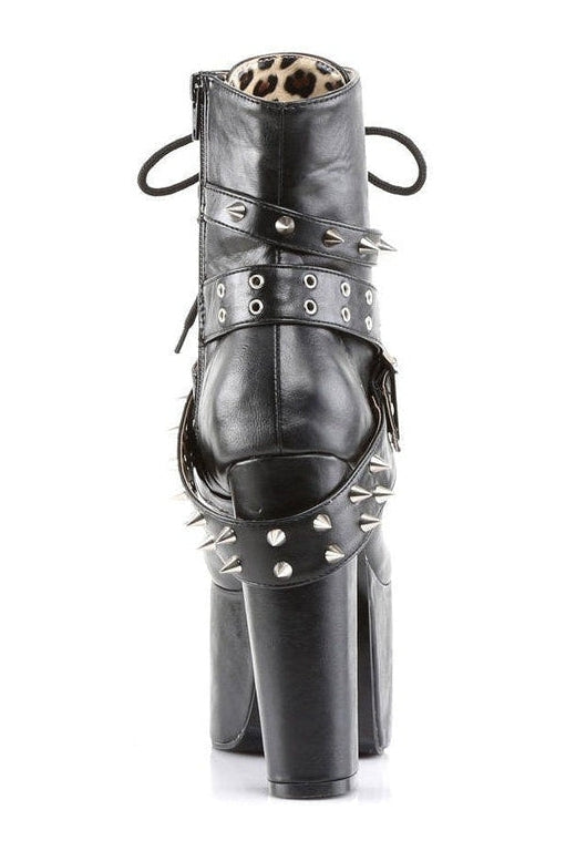 TORMENT-700 Demonia Ankle Boot | Black Faux Leather-Demonia-Ankle Boots-SEXYSHOES.COM