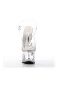 Pleaser TREASURE-708 Exotic Sandal in Clear Vinyl
