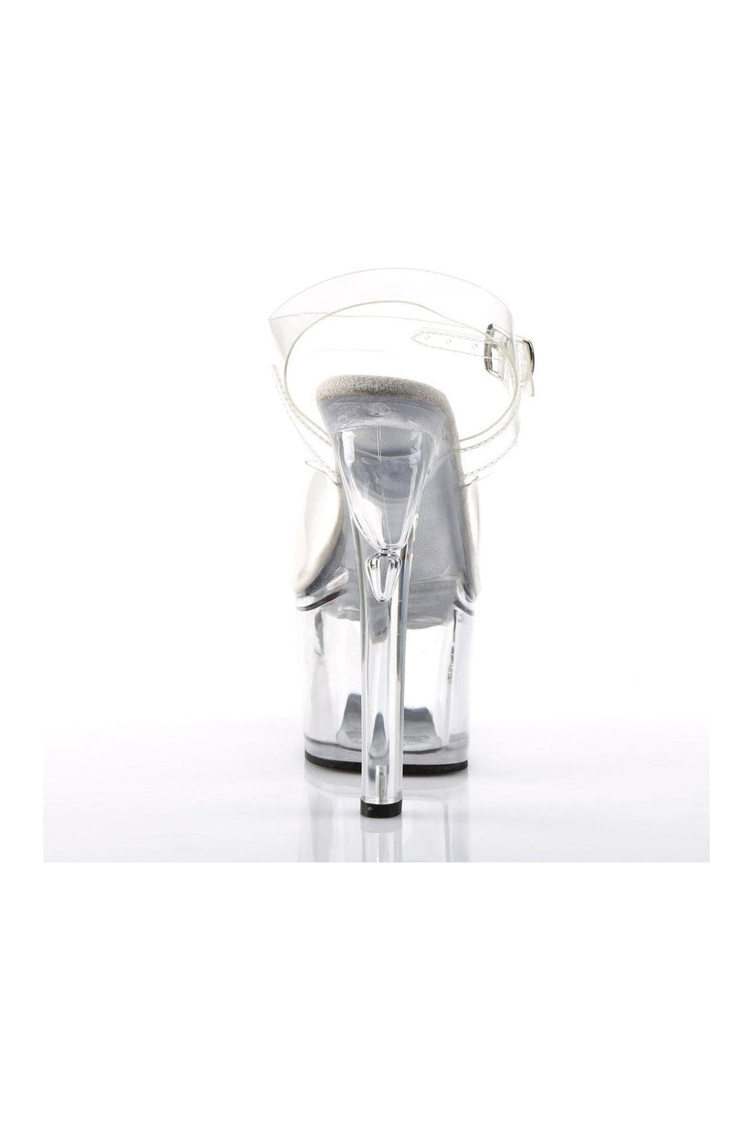 Pleaser TREASURE-708 Exotic Sandal in Clear Vinyl