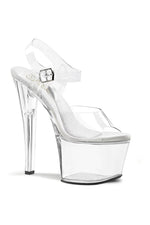 TREASURE-708 Exotic Sandal | Clear Vinyl