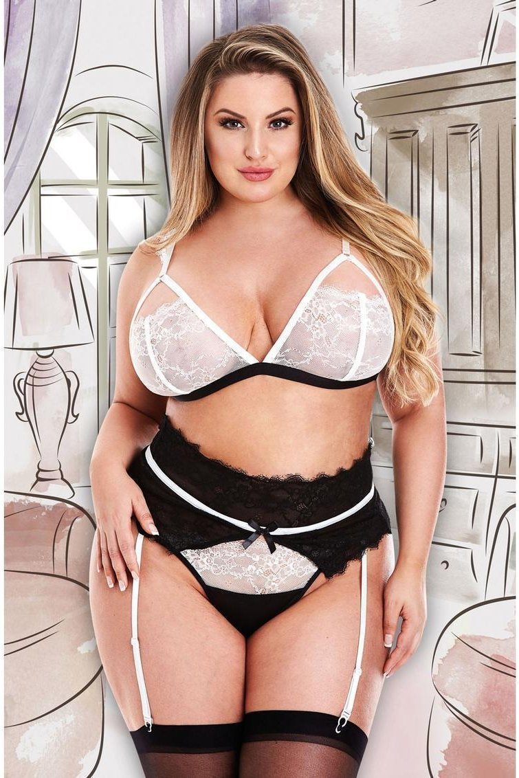 Turn Down Service French Maid | Plus Size-Baci Lingerie-SEXYSHOES.COM