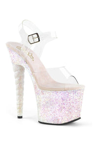 Pleaser UNICORN-708LG Exotic Sandal in Clear Vinyl from SexyShoes.com