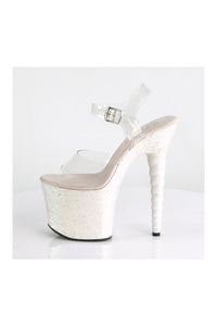 Pleaser UNICORN-708LG Exotic Sandal in Clear Vinyl