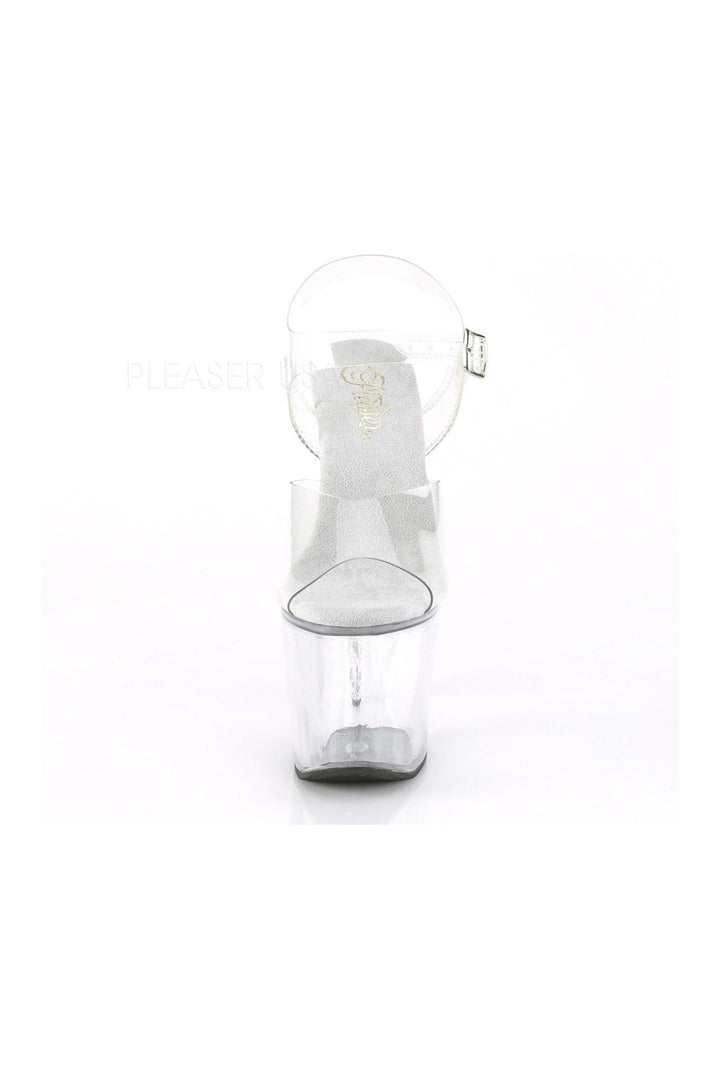UNICORN-708RSH Exotic Platform Sandal | Clear Vinyl