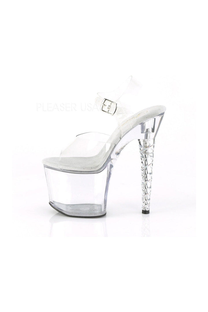 UNICORN-708RSH Stripper Platform Sandal | Clear Vinyl-Pleaser-SEXYSHOES.COM