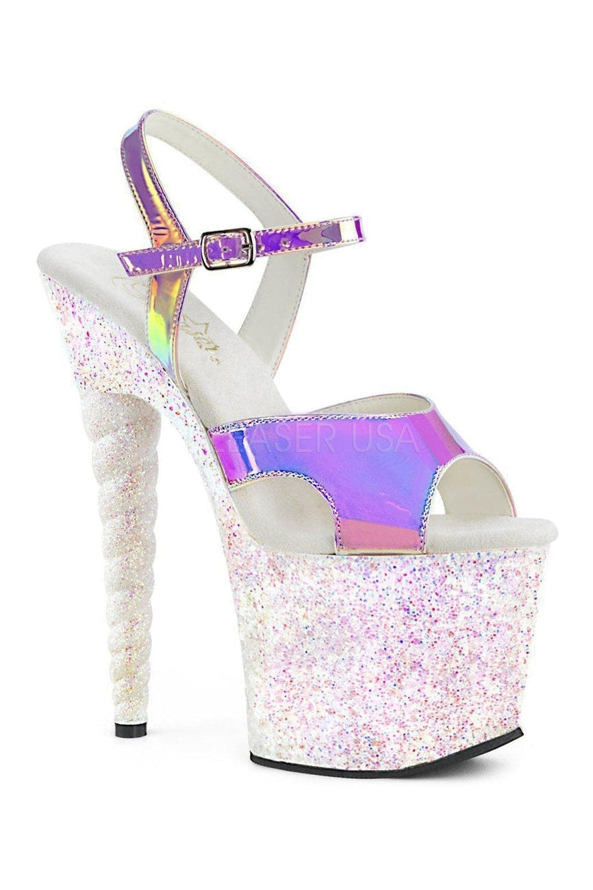 Pleaser UNICORN-711LG Platform Sandal in Purple Vinyl from SexyShoes.com