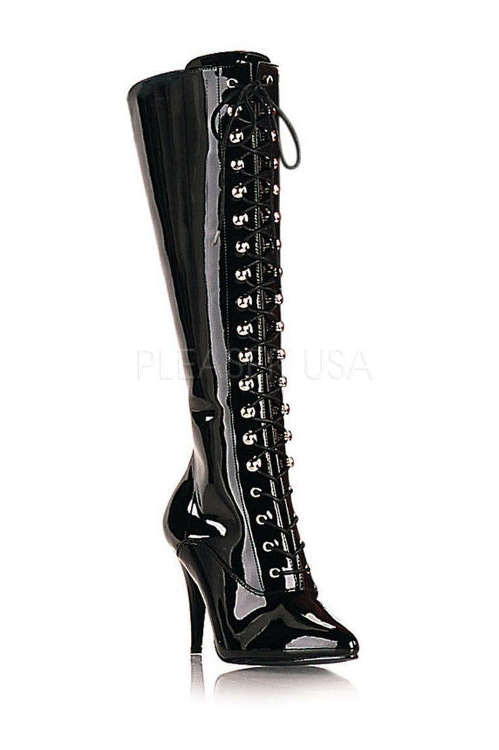 Pleaser VANITY-2020 Knee Boot in Black Patent from SexyShoes.com