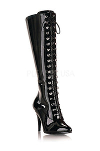 Pleaser VANITY-2020 Knee Boot in Black Patent from SexyShoes.com